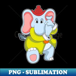Elephant as Firefighter with Proboscis - Premium Sublimation Digital Download - Perfect for Sublimation Art