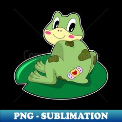 Frog Leaf Heart Plaster - Unique Sublimation PNG Download - Bold & Eye-catching