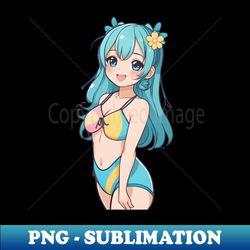 Cute anime girl in bikini - Trendy Sublimation Digital Download - Capture Imagination with Every Detail