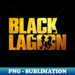 Black Lagoon Logo Gold - Artistic Sublimation Digital File - Capture Imagination with Every Detail