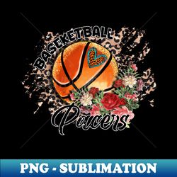aesthetic pattern pacers basketball gifts vintage styles - png sublimation digital download - bring your designs to life