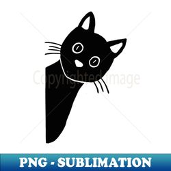 cute black cat sneak out - Signature Sublimation PNG File - Transform Your Sublimation Creations