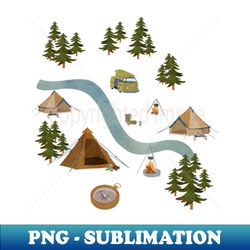 All Time Camping Into The Wild - Instant Sublimation Digital Download - Bring Your Designs to Life