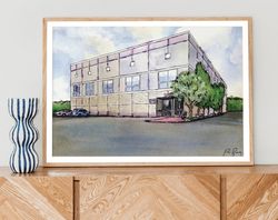 Pam Beesley Halpert Fan Gift, The Office Artwork Print, Watercolour Painting Wall Art, Landscape Poster Print, The Offic