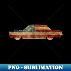 Corvair Early Sedan American Flag Distressed Sillhouette - Stylish Sublimation Digital Download - Vibrant and Eye-Catching Typography