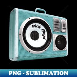a radio 60s with sticker Pink Floyd - Digital Sublimation Download File - Bring Your Designs to Life