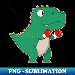 dinosaur at boxing with boxing gloves - elegant sublimation png download - revolutionize your designs