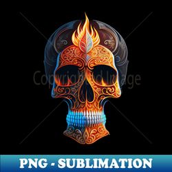human skull  with intricate patterns - Modern Sublimation PNG File - Capture Imagination with Every Detail