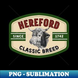 Hereford Classic Breed in GREEN - Creative Sublimation PNG Download - Boost Your Success with this Inspirational PNG Download