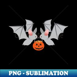 halloween bats with pumpkin candy buckets - instant sublimation digital download - instantly transform your sublimation projects