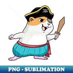 Hamster as a pirate with a sword - Unique Sublimation PNG Download - Unleash Your Creativity