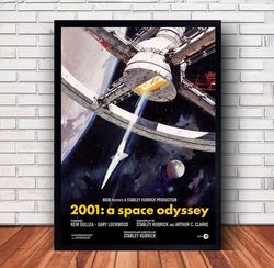 2001 A Space Odyssey Movie Poster Canvas Wall Art Family Decor, Home Decor,Frame Option