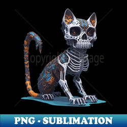 Halloween Skeleton Cat - Exclusive Sublimation Digital File - Unlock Vibrant Sublimation Designs