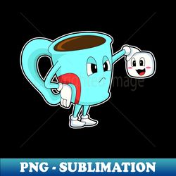 Cup with Coffee - Vintage Sublimation PNG Download - Instantly Transform Your Sublimation Projects