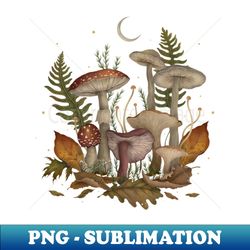 Autumn Mushrooms - Vintage Sublimation PNG Download - Add a Festive Touch to Every Day