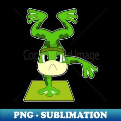 Frog Fitness Hand stand - Modern Sublimation PNG File - Bring Your Designs to Life