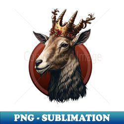 Goat King With Crown - Instant Sublimation Digital Download - Perfect for Sublimation Art
