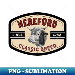 Hereford Classic Breed in BLACK - Premium PNG Sublimation File - Revolutionize Your Designs