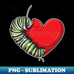 Caterpillar Love Heart - Signature Sublimation PNG File - Perfect for Creative Projects