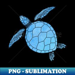 blue watercolor sea turtle - coastal minimal digital graphic design - aesthetic sublimation digital file - capture imagination with every detail