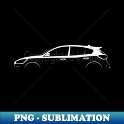 Ford Focus ST Mk IV Silhouette - PNG Transparent Digital Download File for Sublimation - Vibrant and Eye-Catching Typography