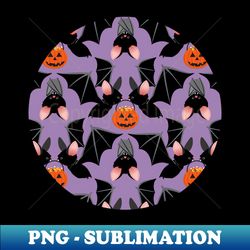 halloween bats with pumpkin candy buckets - elegant sublimation png download - instantly transform your sublimation projects
