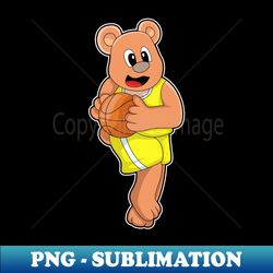 Bear at Basketball Sports - Decorative Sublimation PNG File - Perfect for Personalization