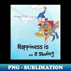 happiness is a swing childrens illustration - aesthetic sublimation digital file - fashionable and fearless