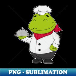 Frog as Cook with Platter - PNG Transparent Sublimation File - Boost Your Success with this Inspirational PNG Download