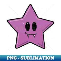 Cute Purple Vampire Star - Unique Sublimation PNG Download - Instantly Transform Your Sublimation Projects