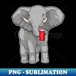 Elephant Drinking mug - Retro PNG Sublimation Digital Download - Instantly Transform Your Sublimation Projects