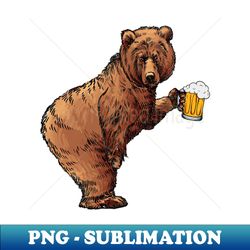 bear drink beer - exclusive sublimation digital file - perfect for personalization