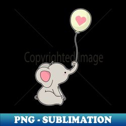 elephant  balloon with heart - stylish sublimation digital download - revolutionize your designs