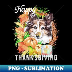 Australian Shepherd Dog Owner Thanksgiving Celebration Harvest Theme - Professional Sublimation Digital Download - Create with Confidence