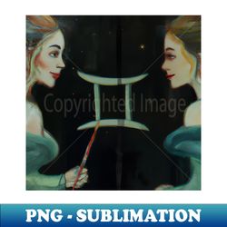 Gemini Zodiac - High-Resolution PNG Sublimation File - Spice Up Your Sublimation Projects