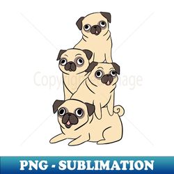 Cute pug pile - Stylish Sublimation Digital Download - Enhance Your Apparel with Stunning Detail