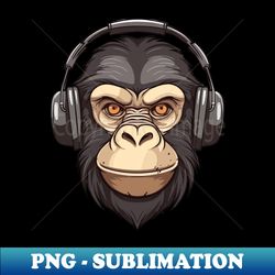 Ape With Headphones - Aesthetic Sublimation Digital File - Boost Your Success with this Inspirational PNG Download