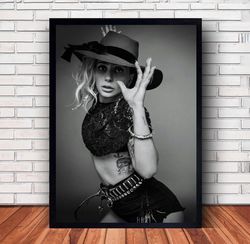 Lady Gaga Music Poster Canvas Wall Art Family Decor, Home Decor,Frame Option-2