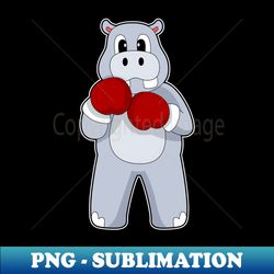 hippo boxer boxing gloves boxing - png transparent sublimation file - defying the norms