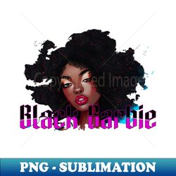 black Barbie - Sublimation-Ready PNG File - Stunning Sublimation Graphics