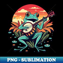Banjo Frog - Special Edition Sublimation PNG File - Perfect for Sublimation Mastery