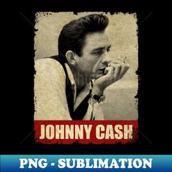 Johnny Cash - RETRO STYLE - Premium PNG Sublimation File - Vibrant and Eye-Catching Typography