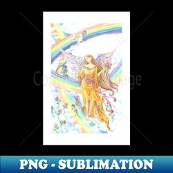Angel of the Rainbows - PNG Transparent Sublimation File - Perfect for Creative Projects