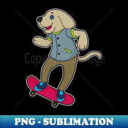 Dog Skater Skateboard - Vintage Sublimation PNG Download - Bold & Eye-catching