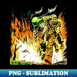 Bombs Away Hell of Battle Do or die Comic Soldiers in War Radio Transmitter Bomb Explosion Fighting Fronts Retro Vintage - High-Quality PNG Sublimation Download - Perfect for Sublimation Mastery