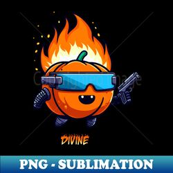 Divine  Halloween Pumpkin Edition - PNG Sublimation Digital Download - Revolutionize Your Designs