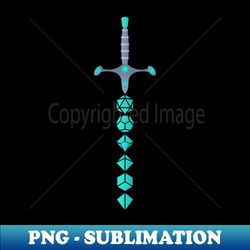Jade Sword of the Paladin Tabletop RPG - Vintage Sublimation PNG Download - Defying the Norms