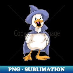 duck as witch with hat - stylish sublimation digital download - enhance your apparel with stunning detail