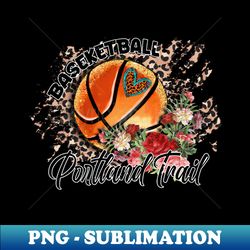 aesthetic pattern portland trail basketball gifts vintage styles - high-resolution png sublimation file - bold & eye-catching