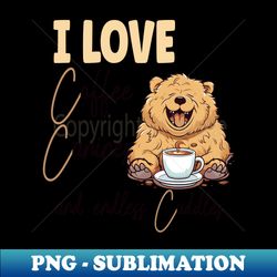 I Love Coffee Canines and Cuddles Chow Chow Owner Funny - PNG Sublimation Digital Download - Transform Your Sublimation Creations